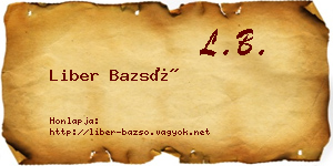 Liber Bazsó névjegykártya